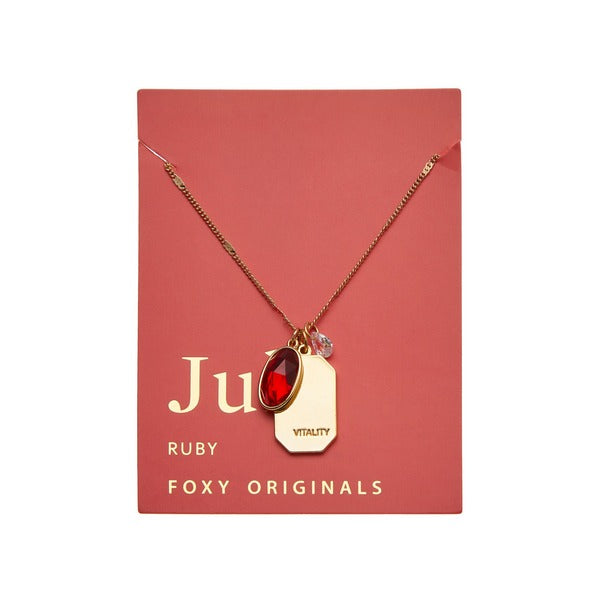 July Ruby Birthstone Necklace | Foxy Originals | boogie + birdie