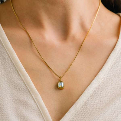 Gold June Waterproof Birthstone Necklace | Lover's Tempo | boogie + birdie