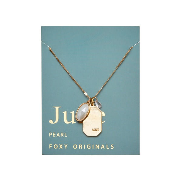 June Pearl Birthstone Necklace | Foxy Originals | boogie + birdie