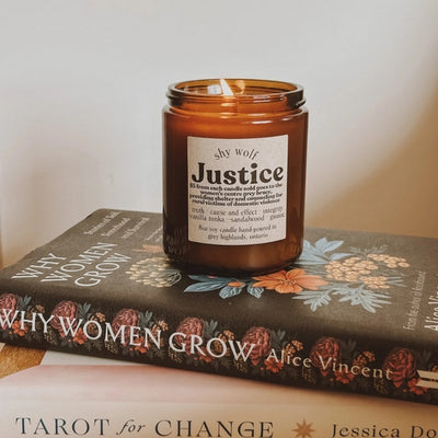 Justice Vinyl Candle | Shy Wolf Candles | boogie + birdie