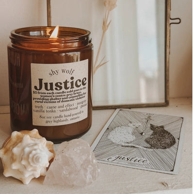 Justice Vinyl Candle | Shy Wolf Candles | boogie + birdie