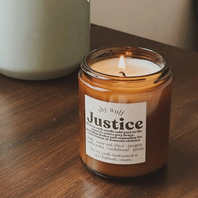 Justice Vinyl Candle | Shy Wolf Candles | boogie + birdie
