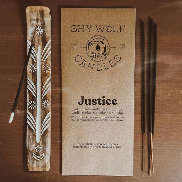 Justice Incense (Pack of 15) | Shy Wolf Candles | boogie + birdie