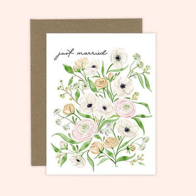 Just Married Wedding Card | Almeida Illustrations | boogie + birdie