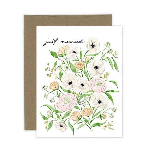 Just Married Wedding Card | Almeida Illustrations | boogie + birdie