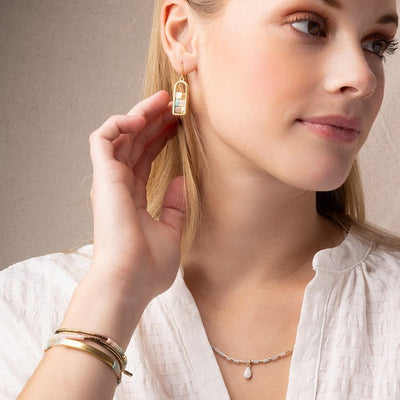 Gold Gunmetal Good Karma Drop Earrings | Scout | boogie + birdie