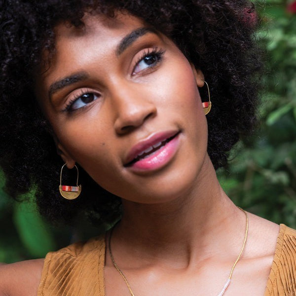 Gold Indigo Good Karma Hoop Earrings | Scout | boogie + birdie