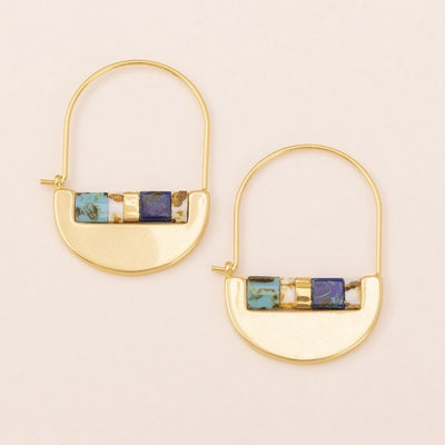 Gold Indigo Good Karma Hoop Earrings | Scout | boogie + birdie