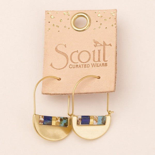 Gold Indigo Good Karma Hoop Earrings | Scout | boogie + birdie