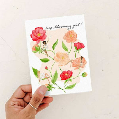 Keep Blooming Girl! Floral Greeting Card | Almeida Illustrations | boogie + birdie