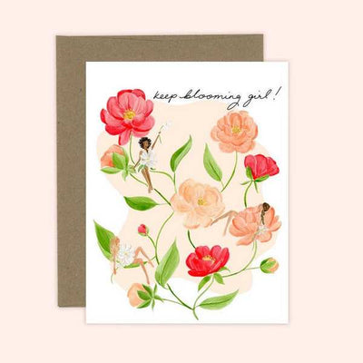 Keep Blooming Girl! Floral Greeting Card | Almeida Illustrations | boogie + birdie