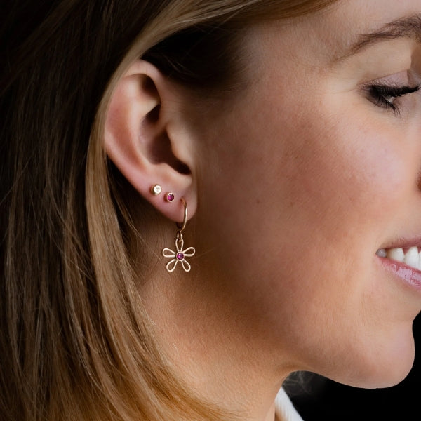 Tanzanite Gold Kindred Stud Earrings | Open Fire | boogie + birdie

