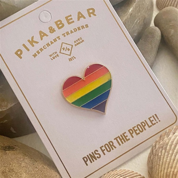Kinsey Pride Heart Enamel Pin (P22KINSEY) | Pika & Bear | boogie + birdie
