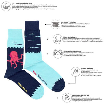 Men's Kraken & Ships Socks | Friday Sock Co. | boogie + birdie