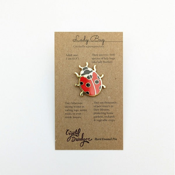Ladybug Enamel Pin | Crystal Driedger | boogie + birdie