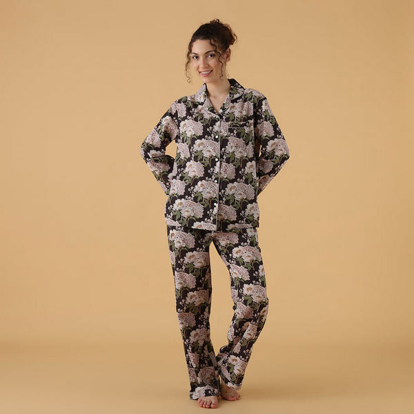 Lainey Cotton Pajama Set | Mahogany | boogie + birdie

