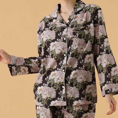Lainey Cotton Pajama Set | Mahogany | boogie + birdie