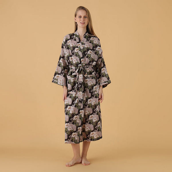 Lainey Cotton Robe | Mahogany | boogie + birdie


