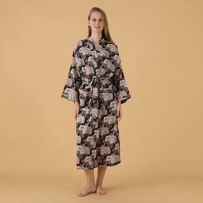 Lainey Cotton Robe | Mahogany | boogie + birdie
