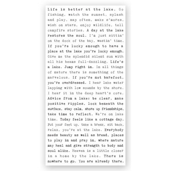 Lakes Typewriter Sign | Cedar Mountain | boogie + birdie