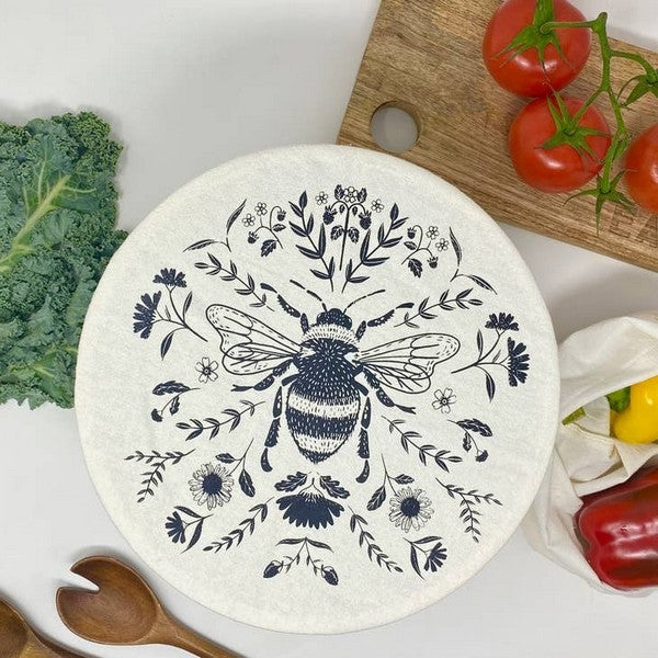 Large Charcoal Bee Bowl Cover | Your Green Kitchen | boogie + birdie