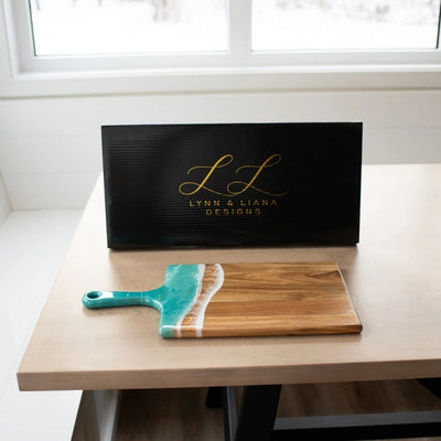 Caribbean Blue Large Acacia Cheese Board | Lynn & Liana | boogie + birdie