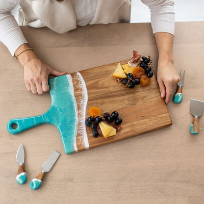 Caribbean Blue Large Acacia Cheese Board | Lynn & Liana | boogie + birdie