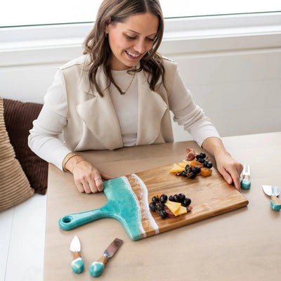 Caribbean Blue Large Acacia Cheese Board | Lynn & Liana | boogie + birdie