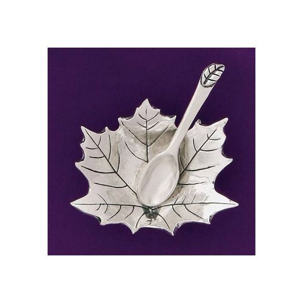  Pewter Leaf Salt Cellar With Spoon | Basic Spirit | boogie + birdie