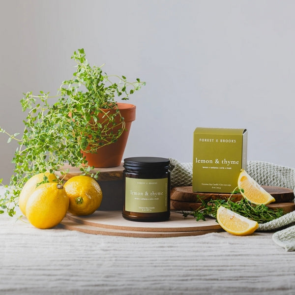Lemon & Thyme Candle | Forest & Brooks | boogie + birdie
