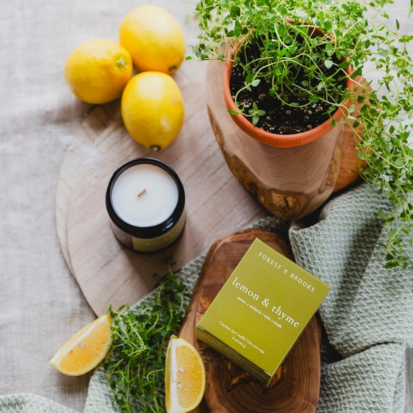 Lemon & Thyme Candle | Forest & Brooks | boogie + birdie