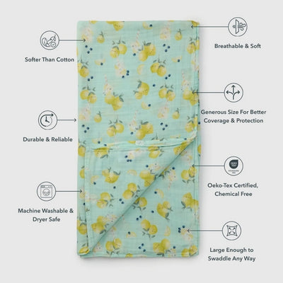 Lemon Squeezy Muslin Swaddle | Loulou Lollipop | boogie + birdie