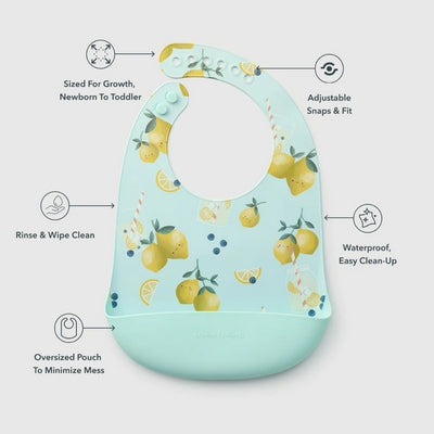 Lemon Squeezy Silicone Bib  | Loulou Lollipop | boogie + birdie