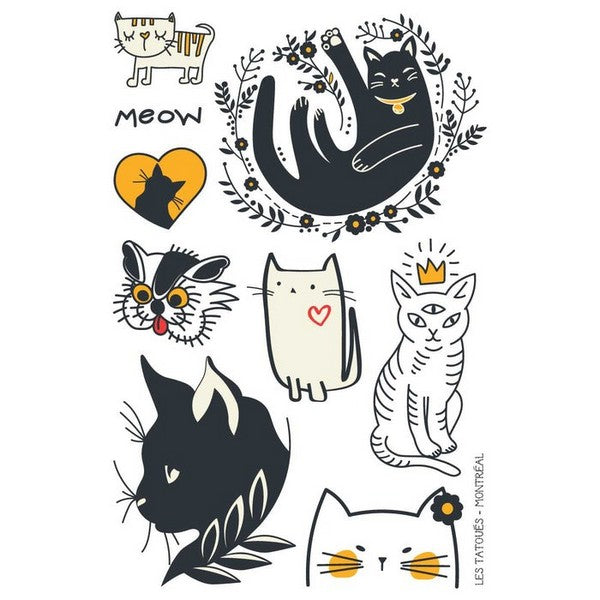 Kitty Cat Temporary Tattoos | Les Tatoués | boogie + birdie