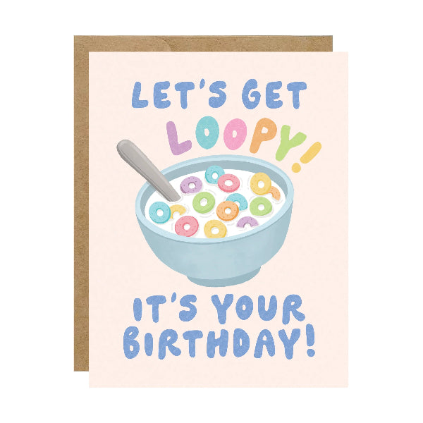 Let's Get Loopy Cereal Birthday Card | Simple Whimsy | boogie + birdie