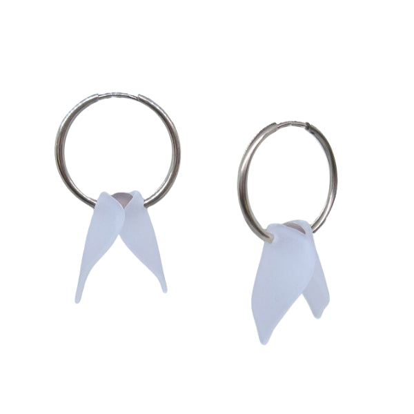 Light Blue Petals Hoop Earrings | Osmose Jewellery | boogie + birdie