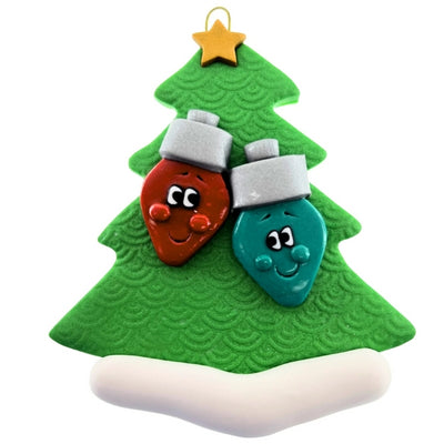 Personalized Family of 2 Light Bulbs Ornament | Ornamentopia | boogie + birdie