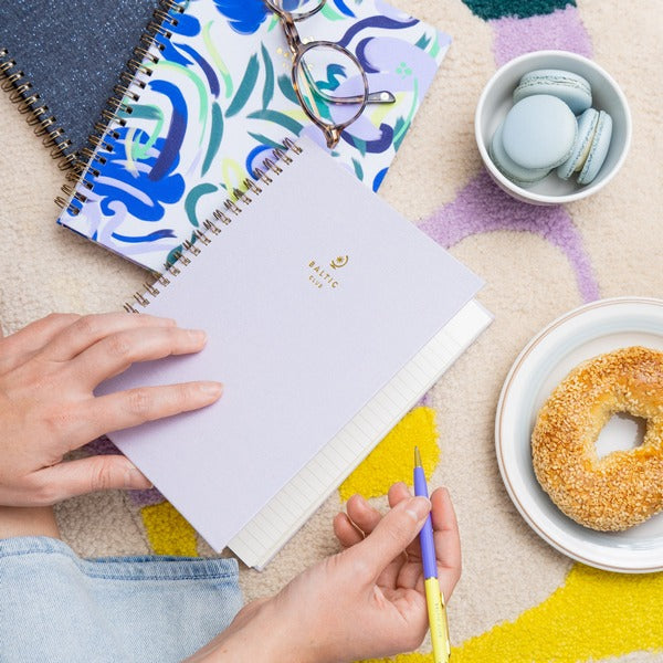 Lilac Spiral Notebook | Baltic Club | boogie + birdie