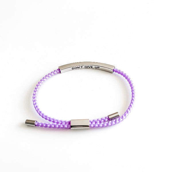 Don't Give Up Lilac Children's Bracelet | Glass House Goods | boogie + birdie 
