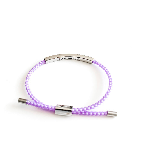 I Am Brave Lilac Children's Bracelet | Glass House Goods | boogie + birdie 