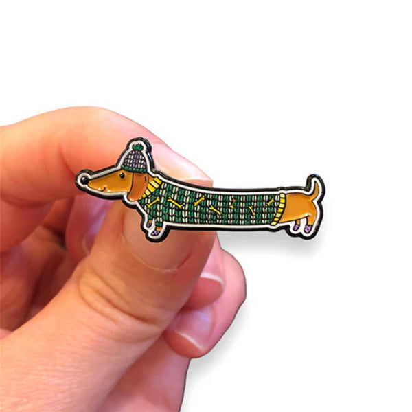 Lil Daschund Enamel Pin | Evil Llama and Friends | boogie + birdie