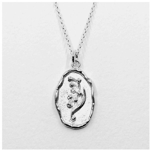 Silver May Birth Month Necklace | Lily Of The Valley | boogie + birdie