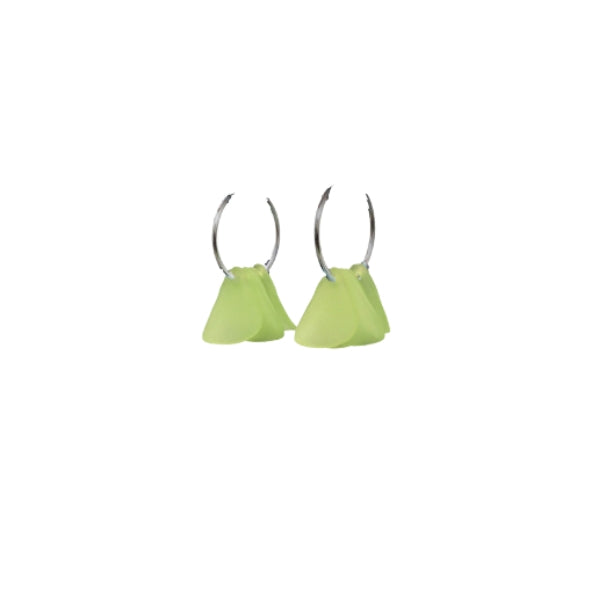 Lime Green Petals Hoop Earrings | Osmose Jewellery | boogie + birdie