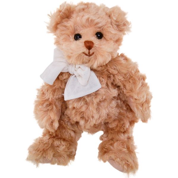 Little Daniel Bear Plush with White Bow | Bukowski Bears | boogie + birdie