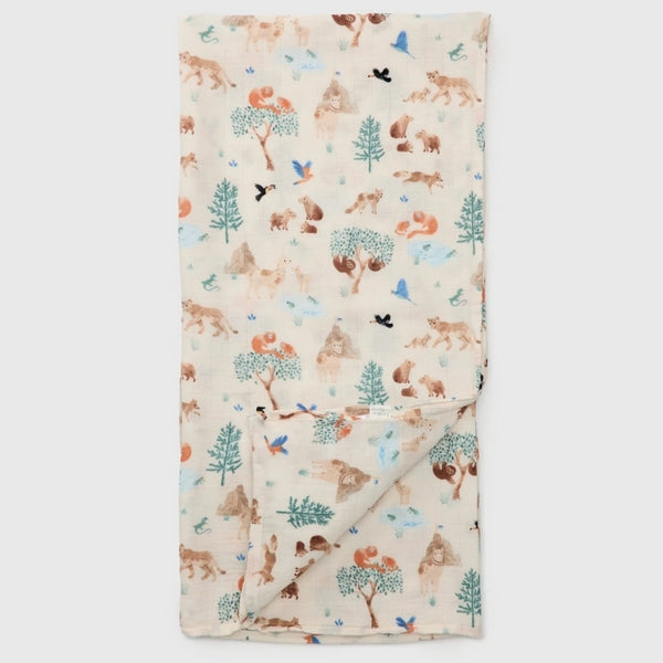 Llama Adventures Muslin Swaddle | Loulou Lollipop | boogie + birdie