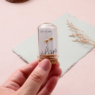 Gold Heart Stud Earrings | Attic Creations | boogie + birdie
