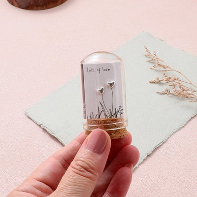 Silver Heart Stud Earrings | Attic Creations | boogie + birdie