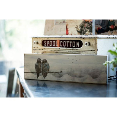 Lovebirds Branch Timber Art | Cedar Mountain Studios | boogie + birdie
