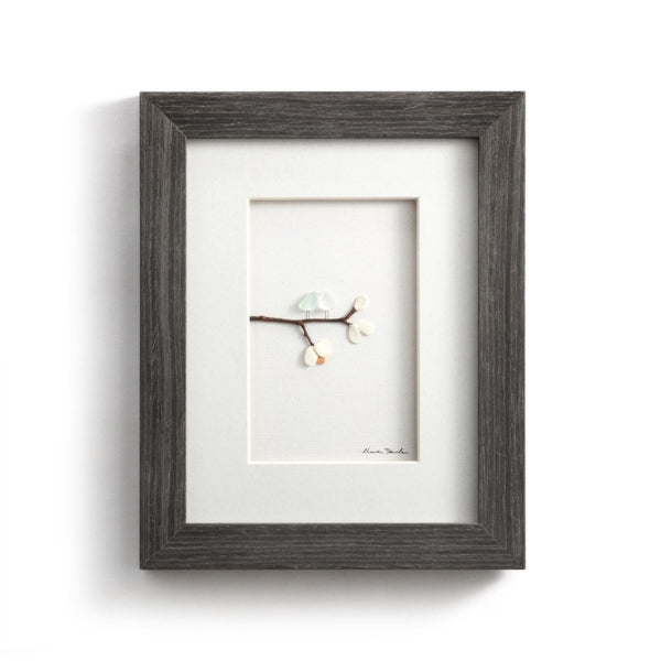 Sharon Nowlan Love Birds Grey Framed Art | boogie + birdie
