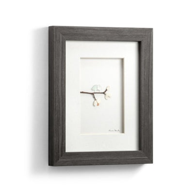 Sharon Nowlan Love Birds Grey Framed Art | boogie + birdie